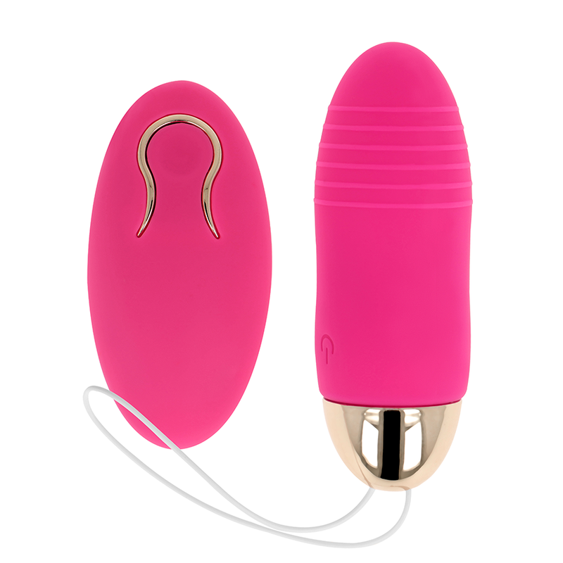 Ohmama - Egg Vibrator With Remote Control, 10 Modes, Pink, 8.5 x 2.8 cm