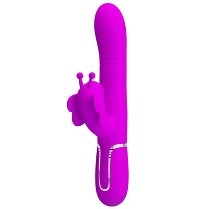 Pretty Love Flirtation- Vibrator Iepure  Multifuncțional 4 În 1 Fluture Fuchsia