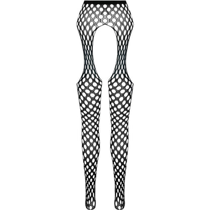 Passion Woman Garter &amp; Stock - Bodystocking Eco S003 Black from the Eco Collection