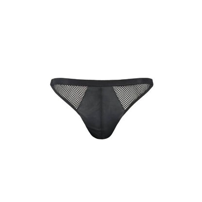 Passion Men - 034 Slip Open Luke Black L/XL Stylish Polyurethane and Polyester Briefs Made in EU