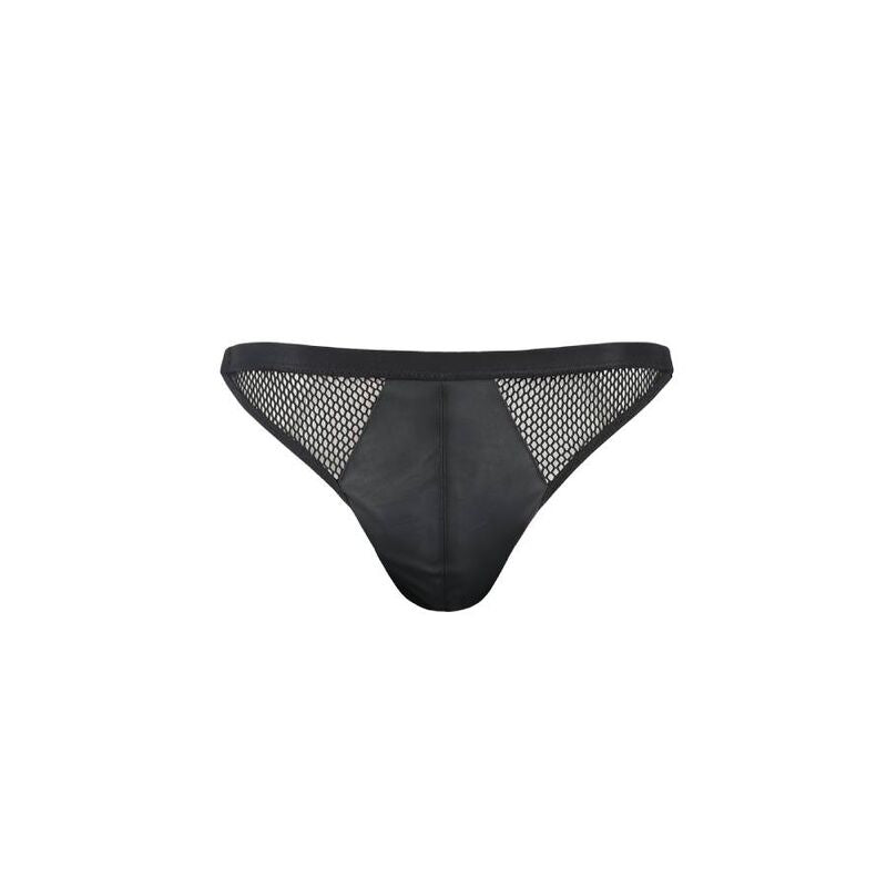 Passion Men - 034 Slip Open Luke Black S/M, Elegant Underpants with 60% Polyurethane and 40% Polyester Composition