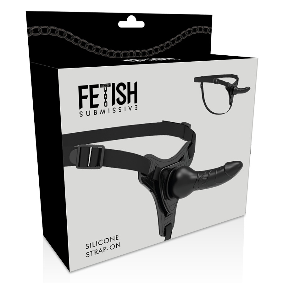 Fetish Submissive Harness - Realistic Black Silicone Submission Fetish Harness 16cm, Elastic and Comfortable, Easy Penetration