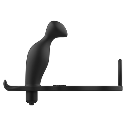 Addicted Toys-Dop Anal Cu Inel Negru Din Silicon 12 Cm