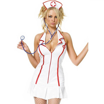 Leg Avenue Costumes - Nurse Dress Cap 3 Piece Set Size L/XL