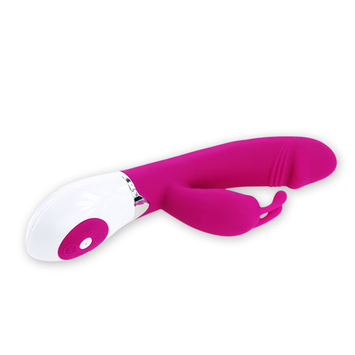 Pretty Love Flirtation - Double Stimulation Pink Gene Massager with 30 Vibration Modes, FDA Approved Silicone