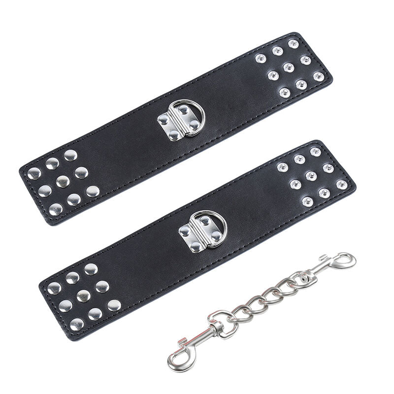 Ohmama Fetish - Metal Ratchet Ankle Cuffs, Composition: PVC and Metal (85% PVC, 15% Iron), Adjustable, Body Safe, One Size