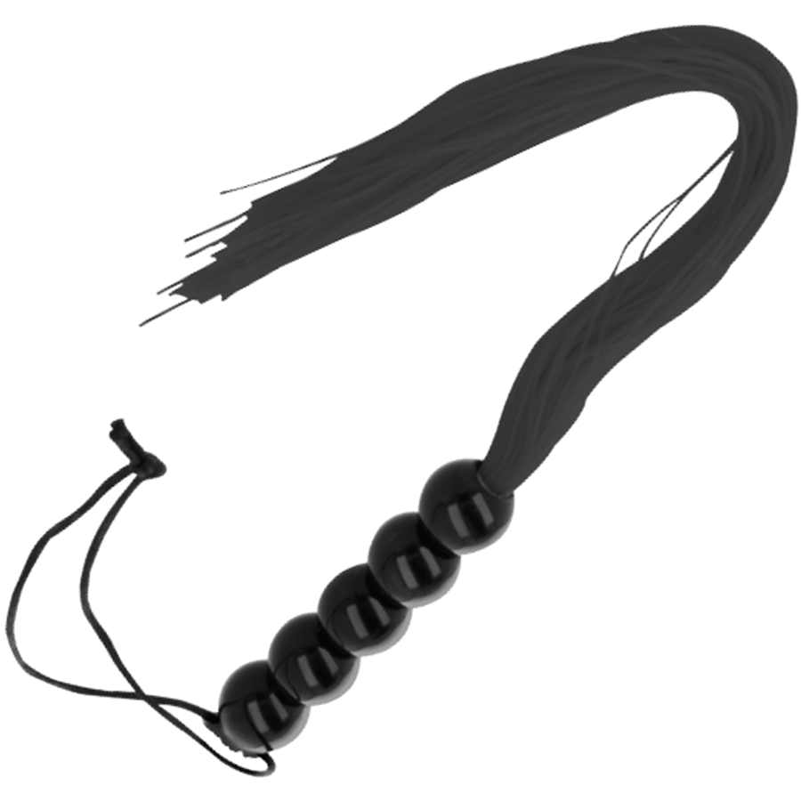 Darkness Sensations - Thin Black Bondage Whip, Total Length 45 cm