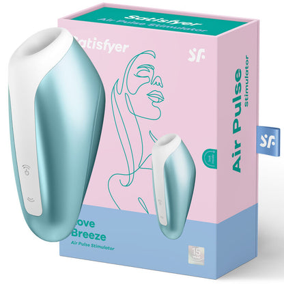 Satisfyer Air Pulse - Love Breeze Suctionator Ice Blue, 11 Air Pulse Options, Rechargeable, IPX7 Water Resistant, 15 Year Warranty