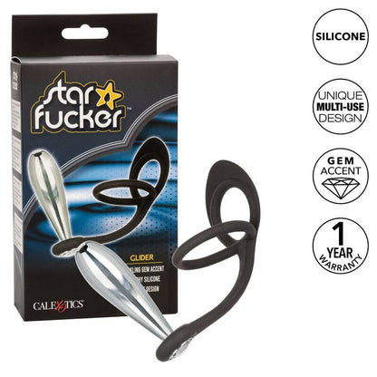 California Exotics Star Fucker Glider Butt Plug - Elegance and Pleasure with Metallic Offering