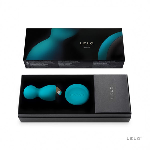 Lelo Hula Beads Ocean Blue - Pleasure Beads with Rotation and Vibration, Dimensions 98 x 38 x 37 mm, Rechargeable, Wireless Remote Control