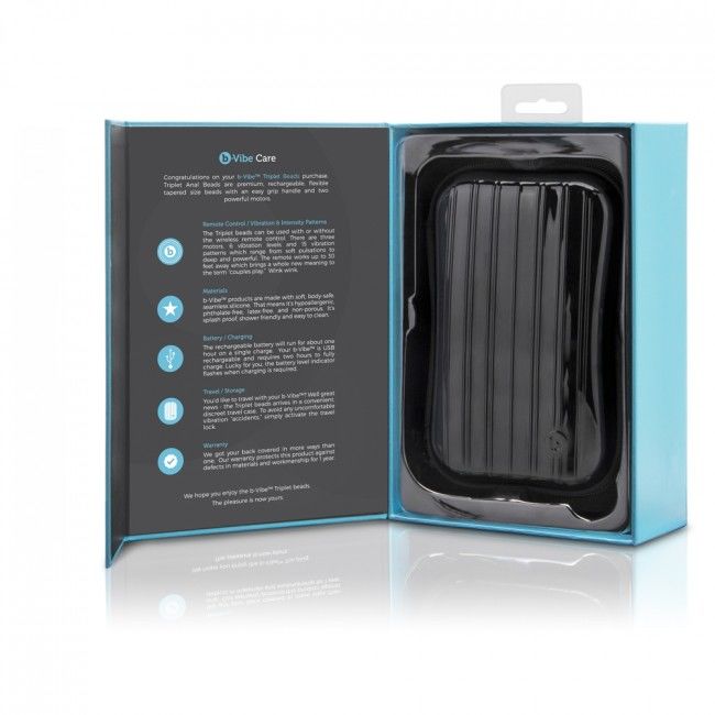 B-Vibe- Margele Anale Triplet Negru