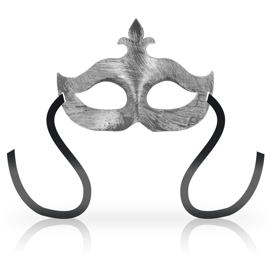 Ohmama Masks - Flower De Lis Silver Mask, Venetian Style, Unisex, One Size