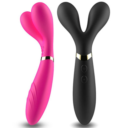 Armony Massagers- Y Wand Massager & Vibrator Cap Dublu Fuchsia