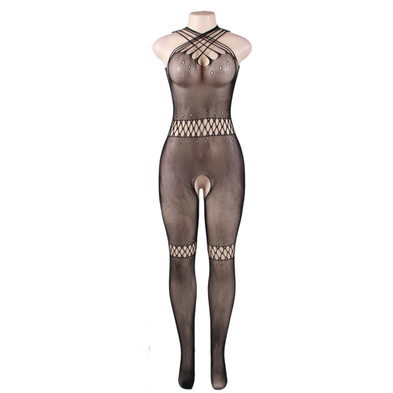 Queen Lingerie - Bodystocking Regina Multistraps Sling Hollow SL - Elegance and Sensuality with Royal Style