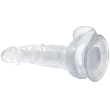 Baile Dildo-   Dildo Realist Cu Ventuză Și Testicule 16,7 Cm Transparent