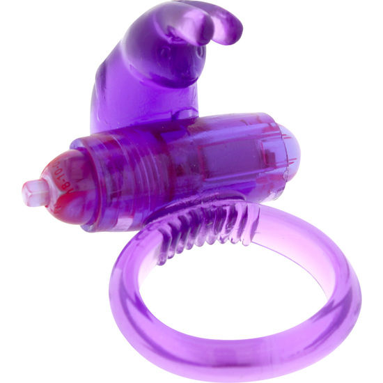 Seven Creations - Violet Silicone Cockring, Clitoris Stimulation Ring and Vaginal Stimulator, Flexible, with Switch