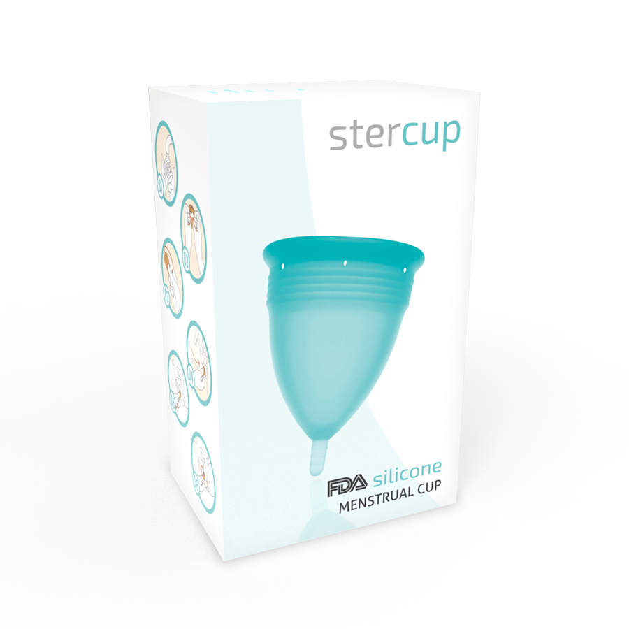 Stercup - FDA Silicone Menstrual Cup Size S Aquamarina, Eco-Friendly and Comfortable