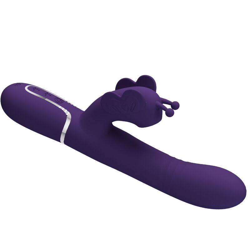 Pretty Love Flirtation- Multifuncțional Iepure Vibrator 4 În 1 Fluture Violet