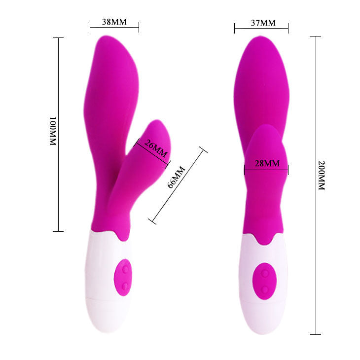 Pretty Love Flirtation - Newman Vibrator, High Quality Dual Stimulation Vibrator with 30 Vibration Modes, FDA Approved Silicone, Durable and Stylish