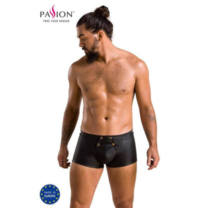 Passion Men - Black Patrick Shorts S/M, Material 60% Polyurethane and 40% Polyester, Made in EU, Oeko-Tex Certified