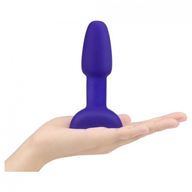 B-Vibe - Rimming Petite Butt Plug with Remote, Silicone, 12.5 cm x 3.5 cm, Purple