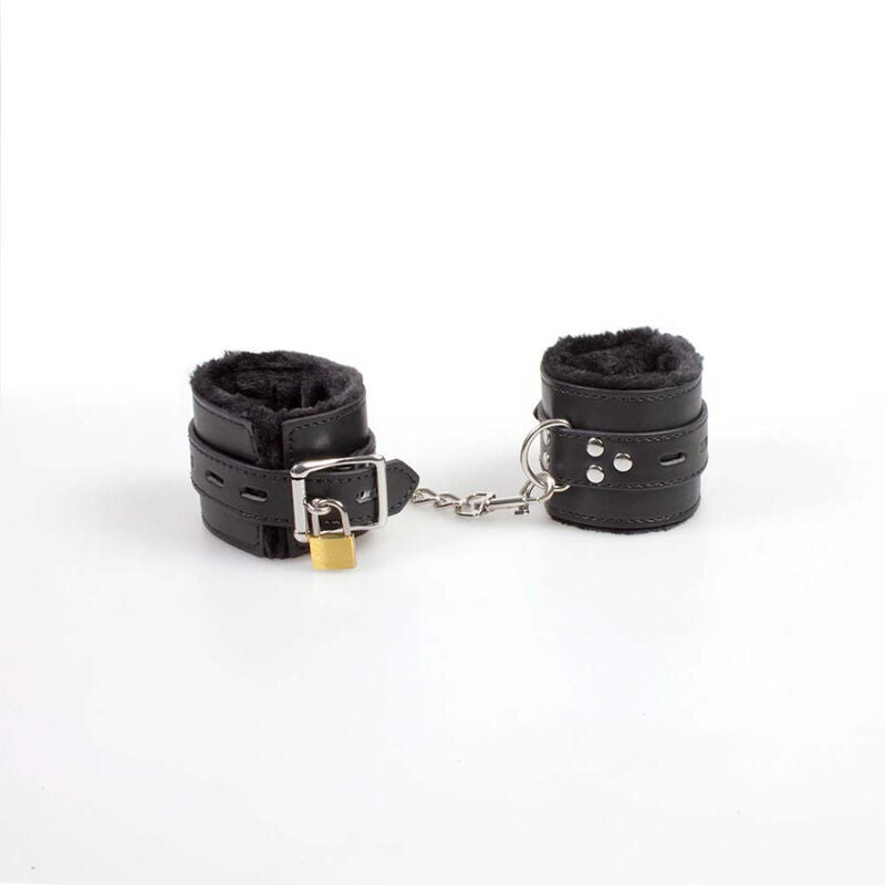 Secretplay 100% Fetish - Collection Of Black Bondage Bdsm Handcuffs 23/6 cm