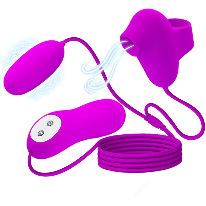 Pretty Love Vibro-Ball Vacuum Cleaner, 12 Vibration and Suction Functions, Powered by 2 AAA Batteries, ABS Silicone, Purple