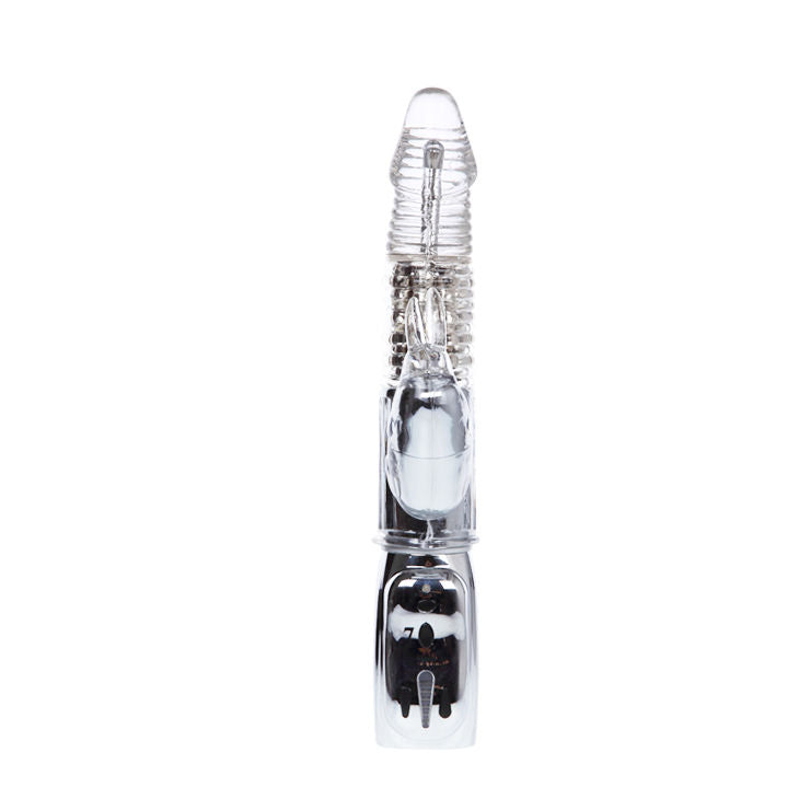 Baile Rotations - Missile Amour Transparent Vibrator with Vibrations and Rotations - 26.5 cm x 3.8 cm