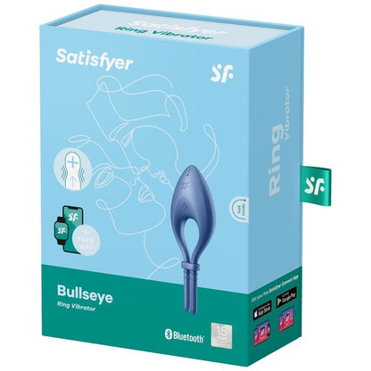 Satisfyer Connect- Bullseye Inel Vibrator App Albastru