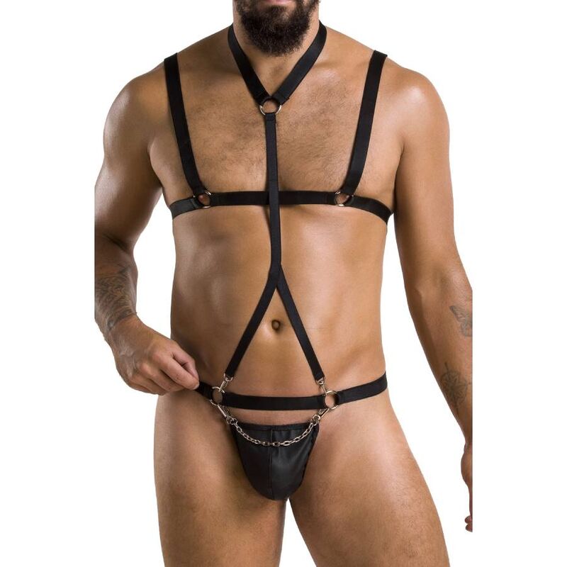 Passion Men - Set Andrew Black L/XL, Material: 60% Polyurethane, 40% Polyester, Made in the EU, Oeko-Tex Certified