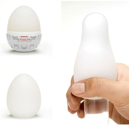 Tenga - Tenga Wavy II Egg Stroker, Super Stretchy Material, Single Use, Size: 49 x 49 x 61 mm