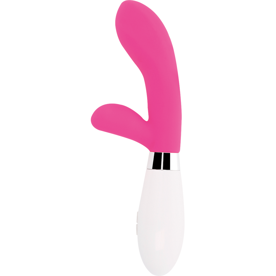 Glossy - Jackson Rabbit Pink, Silicone Vibrator with 10 Functions, 12cm, Operates on 2 AAA Batteries