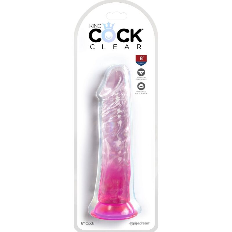 King Cock- Penis Realist Clar 19,7 Cm Roz