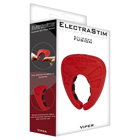 Electrastim Silicon Fusion Viper Cock Shield - Electro-Stimulator Penis Ring