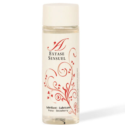 Extase Sensual - Luxury Strawberry Lubricant, 100 ml, Compatible with Condoms and Sanitary Dildos