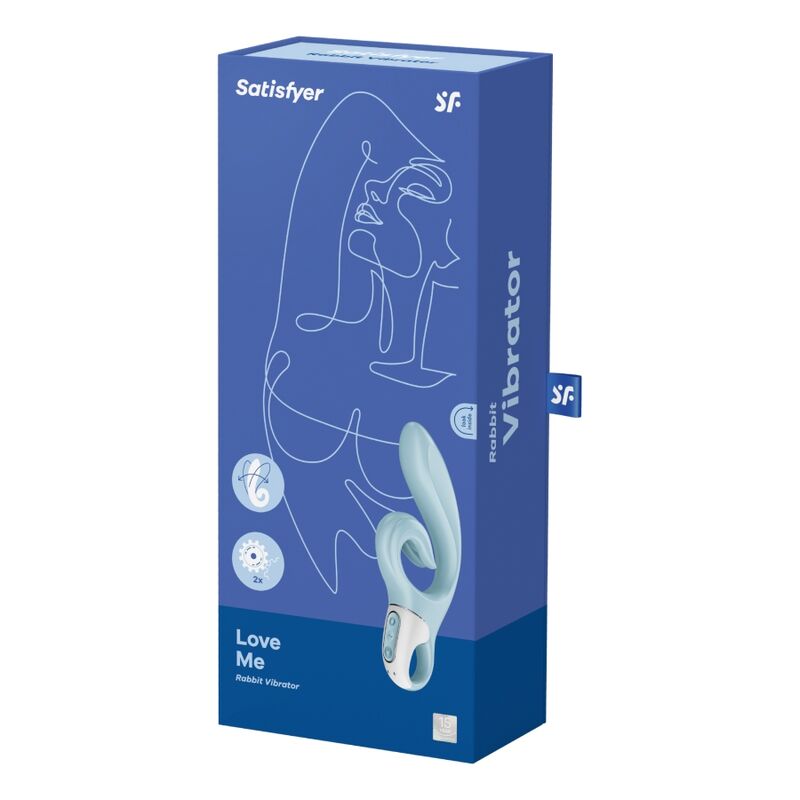 Satisfyer Vibrator- Love Me Rabbit Vibration Blue