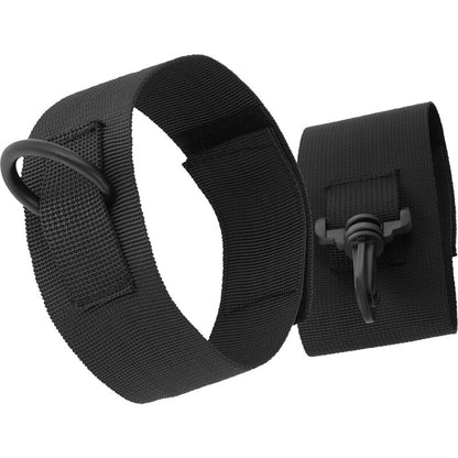 Darkness Bondage - Black Nylon Ankle Cuffs, Classic BDSM Accessory, 100% Nylon Material