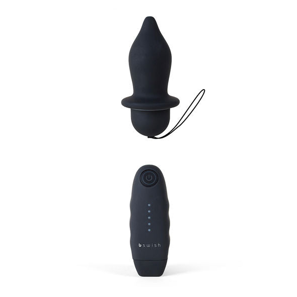 B Swish - Bfilled Classic Vibrator Black - Wireless Massage Plug With Remote Control