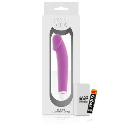 Dolce Vita - Realistic Purple Silicone, Material: Silicone, Waterproof, Soft and Flexible Texture