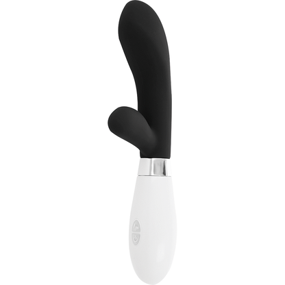 Glossy - Jackson Rabbit Black, Silicone Vibrator with 10 Functions, 12cm, Operates on 2 AAA Batteries