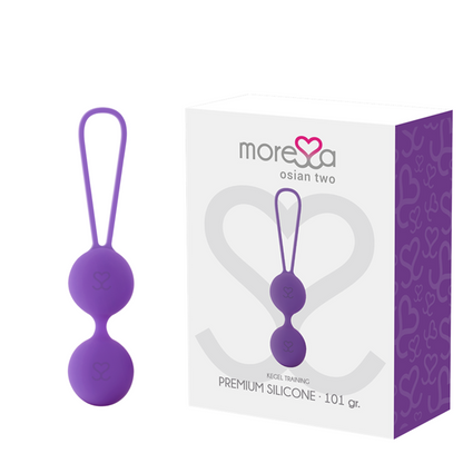 Moressa Osian Doi - Purple Premium Silicone Kegel Balls, Weight 101g, Recommended by Midwives and Gynecologists, 2 Year Warranty