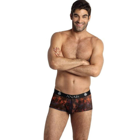 Anais Men - Chill M Boxers - Black Tulle with Holiday Palm Print