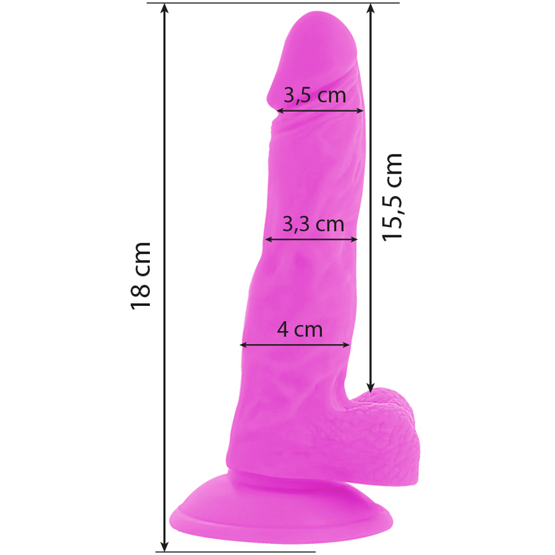 Diversia-  Vibrator Flexibil Vibrator 18 Cm Violet