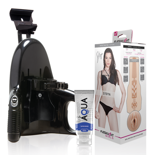 Fleshlight Girls- Vagina Stoya Destroya + Universal Launch + Aqua Lubrifiant De Calitate 50 Ml