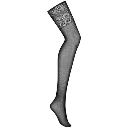 Obsessive Garter &amp; Stockings - S825 Black Lace Stockings, S/M/L