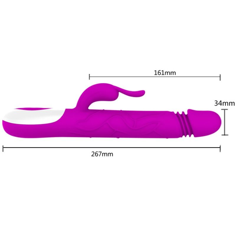 Pretty Love Smart - Adrian Vibrator with Rotation Function, Up and Down, Internal Nodules, Rechargeable, 12 Vibration Modes