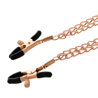 Coquette Chic Desire - Metal Nipple Clamps with Chain - BDSM Fantasy