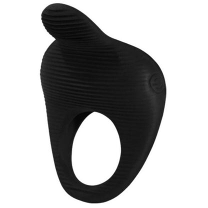 Pretty Love Male Silicone Finger Ring Vibrator Easy To Use Black With LR41 Batteries Included