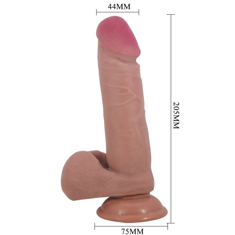 Pretty Love High Grade- Dildo  Realist Cu Piele Glisantă Cu Ventuză Carne 20,5 Cm