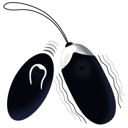 Intense Flippy II Egg Vibrator with Remote Control, Black, from Intense Couples Toys